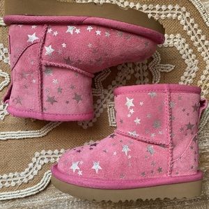 Pink UGG’s with Silver Stars- Size 7 Toddler